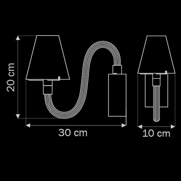 Бра галогеновое белое Bianco 760616 LIGHTSTAR BIANCO 00-3927611 Белый;серый - Вид №1