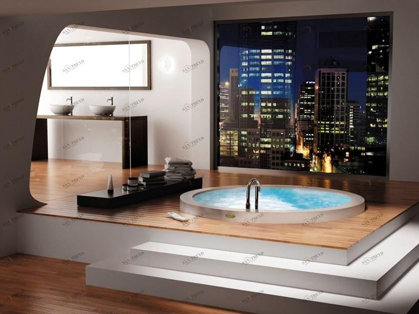 Jacuzzi® Встраиваемая круглая гидромассажная ванна Nova sun-id-1408994