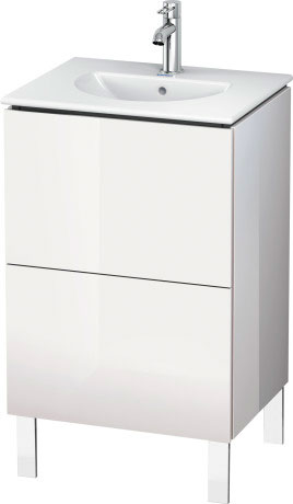 LC660405353 Тумбочка напольная L-Cube #LC6604 520 x 419 мм Каштан темный, декор Duravit - Вид №1