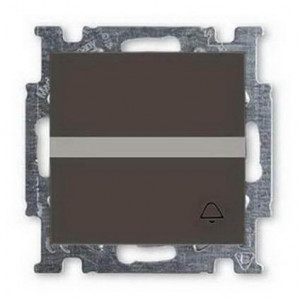 Выключатель кнопочный одноклавишный ABB Basic55 10A 250V Звонок chateau-черный 2CKA001413A1097