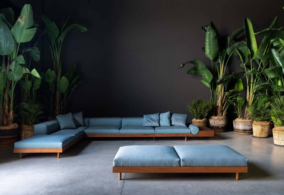 Сад диван из массива тикового дерева и ткани Living Divani Kasbah ARCH-00029400 - Вид №13