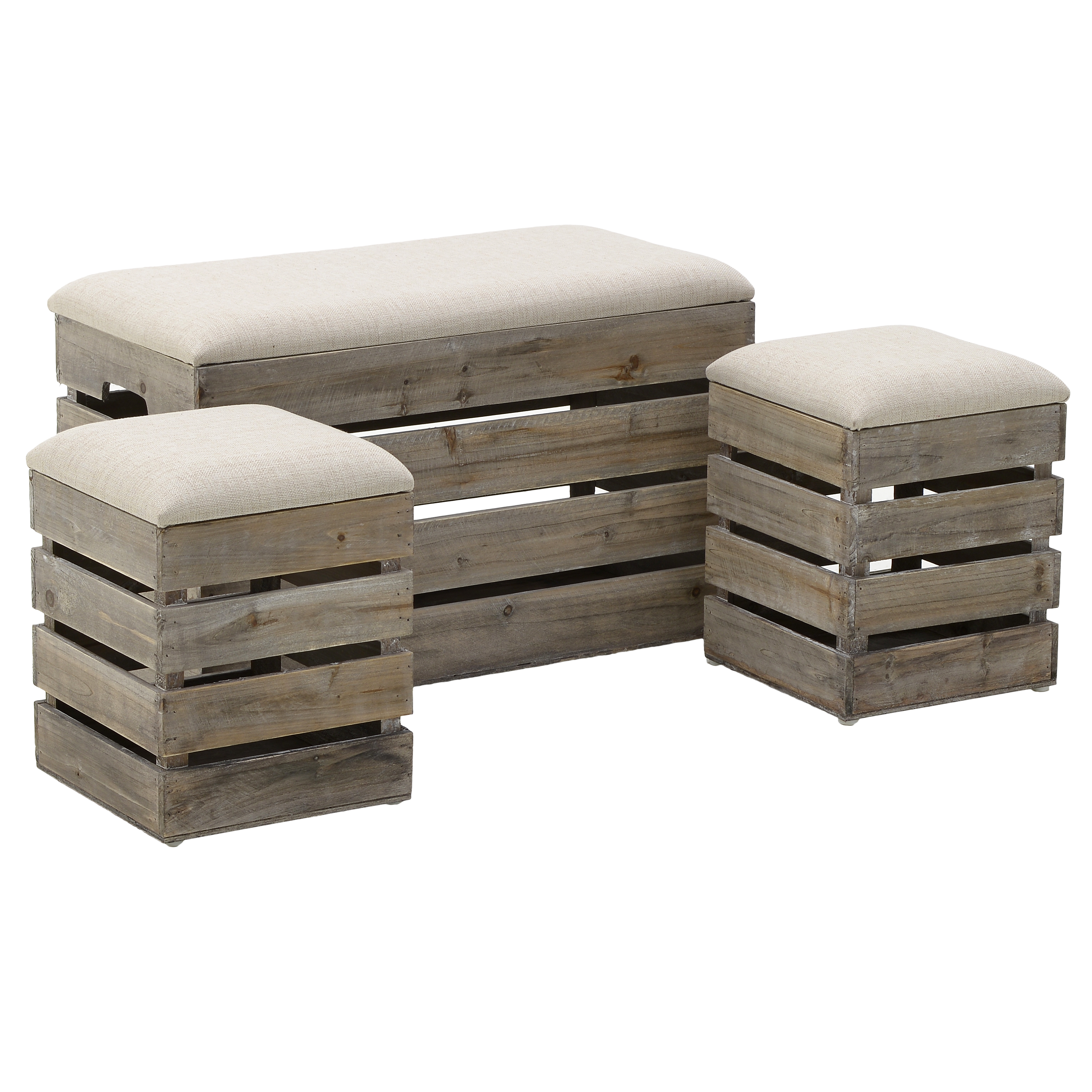 3850608.0003 БАНКЕТКА-БОКС, НАБОР 3 ШТ TO4ROOMS  - Вид №1