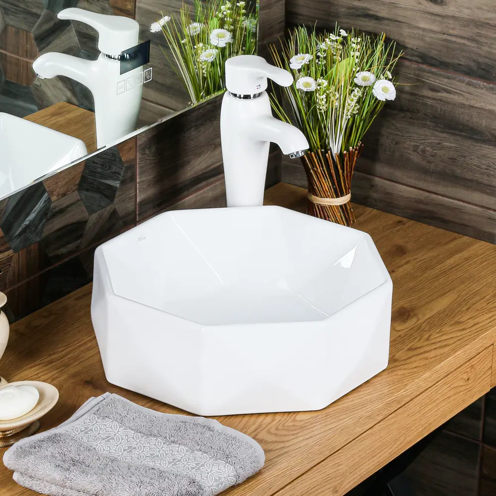 Раковина MELANA MLN-78347 — восьмиугольная накладная для столешницы 82381820 Pepo STLM-0025986 - Вид №8