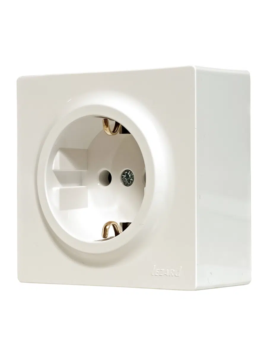 LETO Розетка с/з ПБТ крем LEZARD 752-0300-122B - Вид №3
