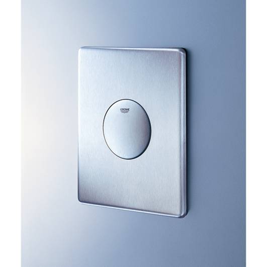 Панель смыва для унитаза GROHE Skate (1 режим смыва), суперсталь (38672SD0) - Вид №1