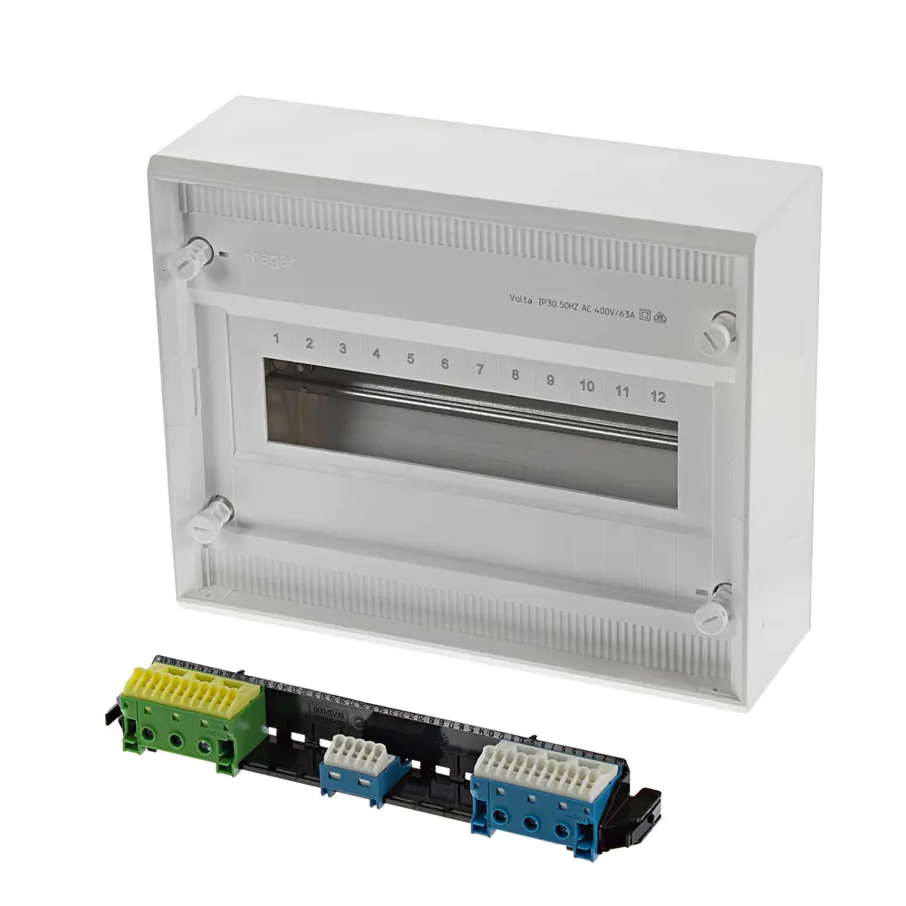 Щит распределительный навесной Hager Volta VA12CN 12 модулей IP30 пластик STLM-2133400 - Вид №1