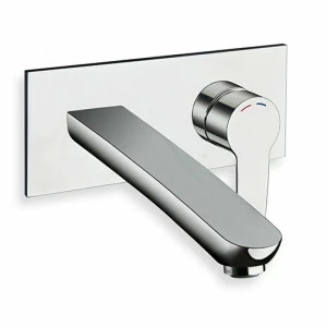 CRIND258 Смеситель для раковины LARGE, настенный, внешние части для CRICS200 (правая сторона) - CRICS201 (левая сторона) со сливом 1 "1/4 Up & Down и металлической пластиной Cristina Rubinetterie