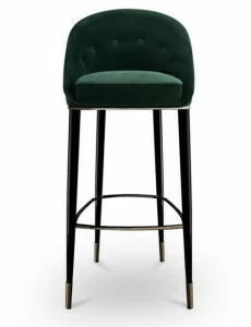 BRABBU Высокий табурет, обитый бархатом, со спинкой Malay