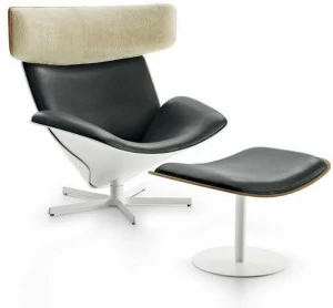 B&B Italia 5-спицевое поворотное кресло с подголовником Almora