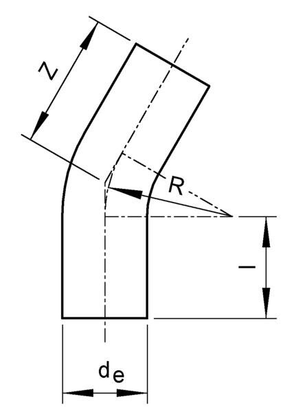 SANIT 562550 Бесшовные трубы согнуть 11 °, PE 100, SDR 17 нажата  - Вид №1