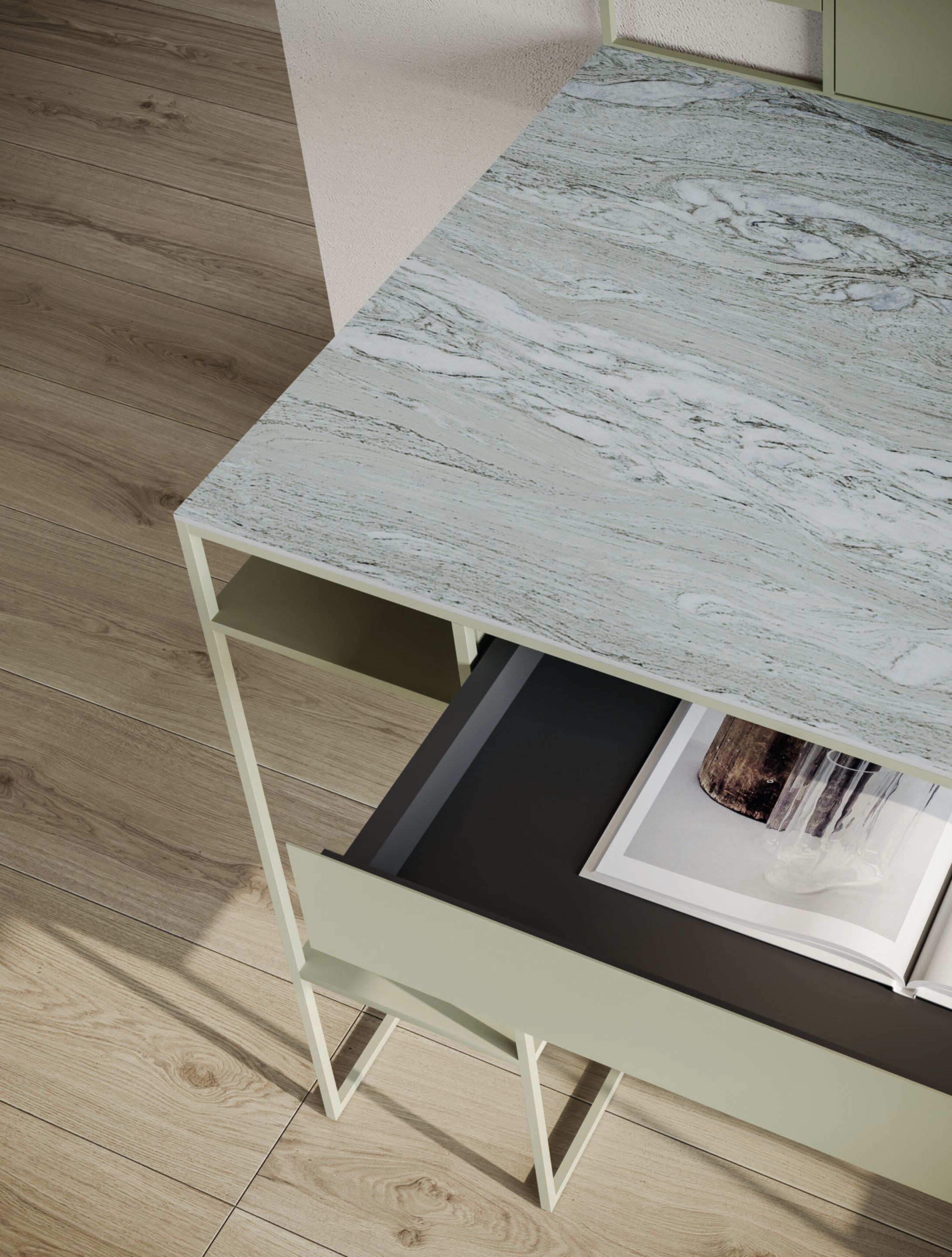 Окрашенный металлический и керамический стол Ronda Design JACQUES ARCH-00008460 - Вид №2