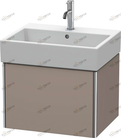 XS409304343 Тумбочка подвесная XSquare #XS4093 584 x 460 мм Базальт матовый, декор Duravit
