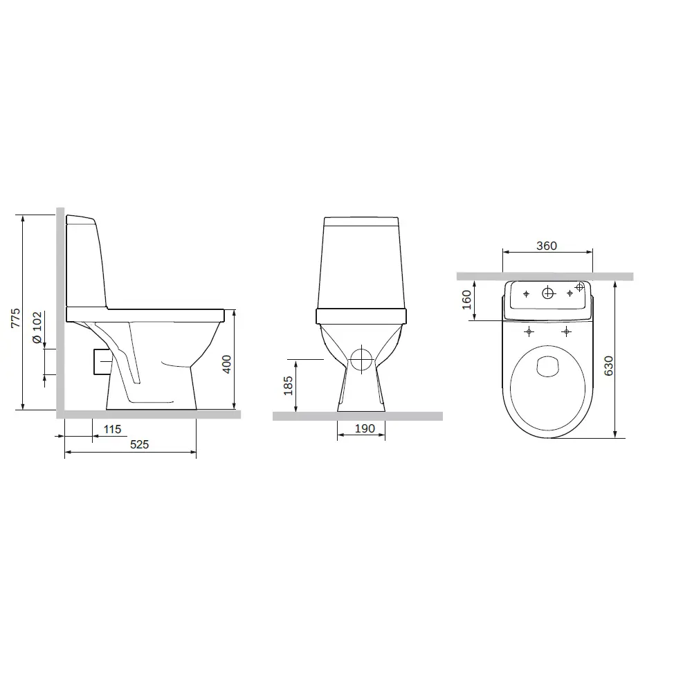 Унитаз-компакт AM.PM X-Joy S с двойным смывом и душевой системой 89418618 STLM-1573097 - Вид №5
