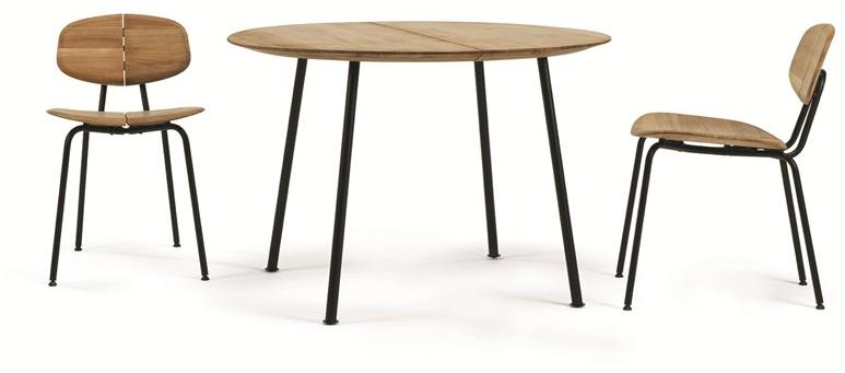 Ethimo Круглый садовый стол из тика Agave Agttdint0 - Вид №1