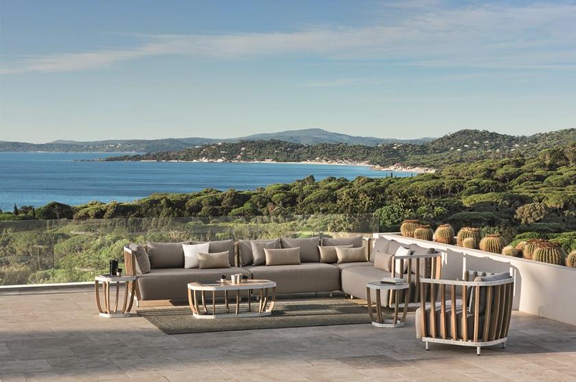 Ethimo Низкий овальный столик для сада из тика Swing Swtr05 - Вид №4