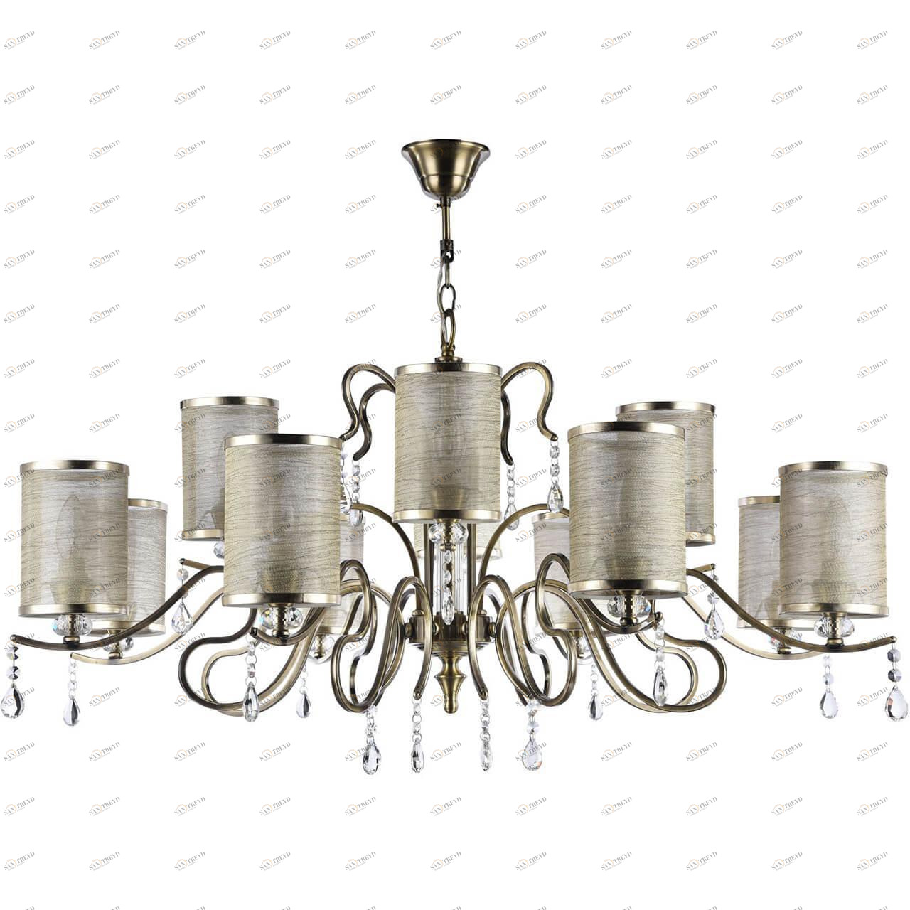 Подвесная люстра Freya Faust FR2300-PL-12-BZ FREYA ДИЗАЙНЕРСКИЕ, FAUST 186120 Бежевый 