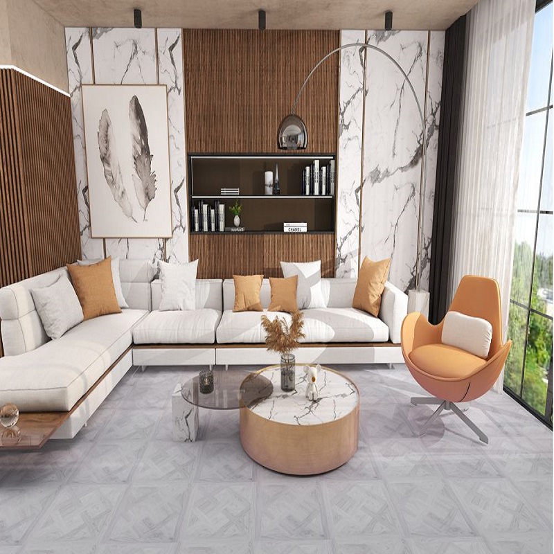 91099051 SPC плитка Evolution Parquet Версаль серый 34 класс толщина 4 мм 3.092 м² STLM-0483686 PROFIELD