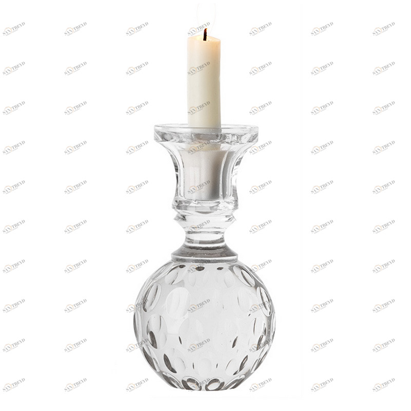 Подсвечник стеклянный прозрачный Candle Holder Herault от Eichholtz EICHHOLTZ  246132 Прозрачный 