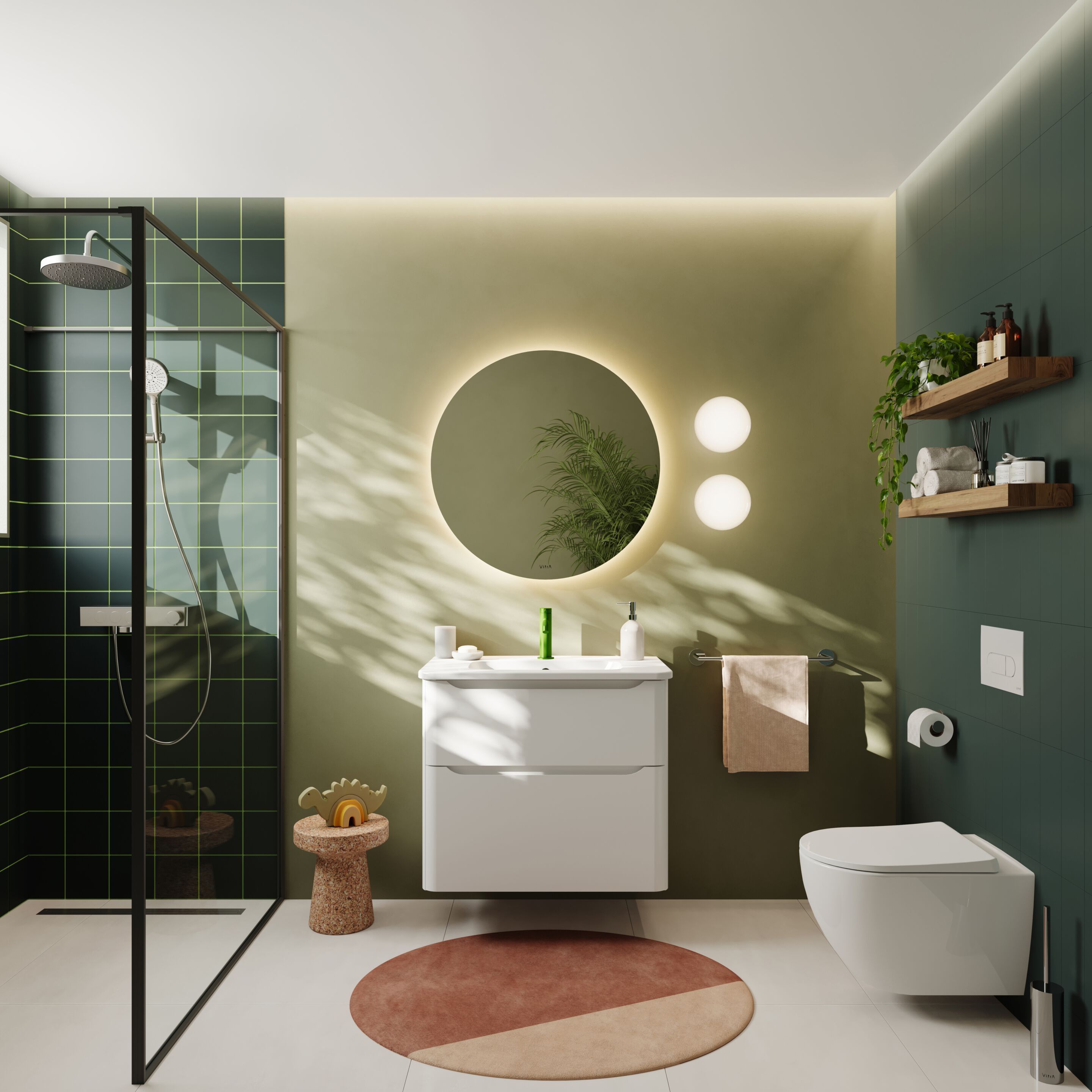 Подвесной шкаф для умывальника со встроенной раковиной VitrA Bathrooms Integra Round ARCH-00094593 - Вид №9