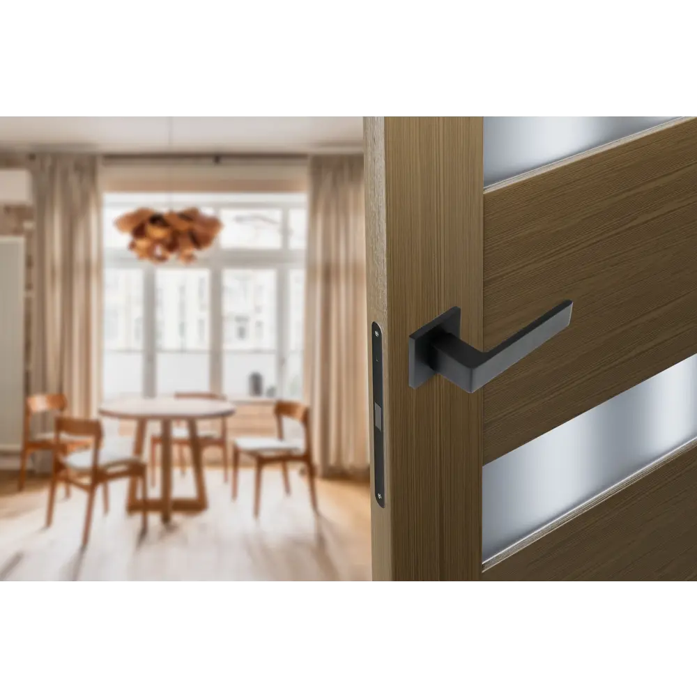 Дверные ручки Edson EDS-129B-Q2 на розетке, черные 85170364 STLM-0059382 - Вид №8