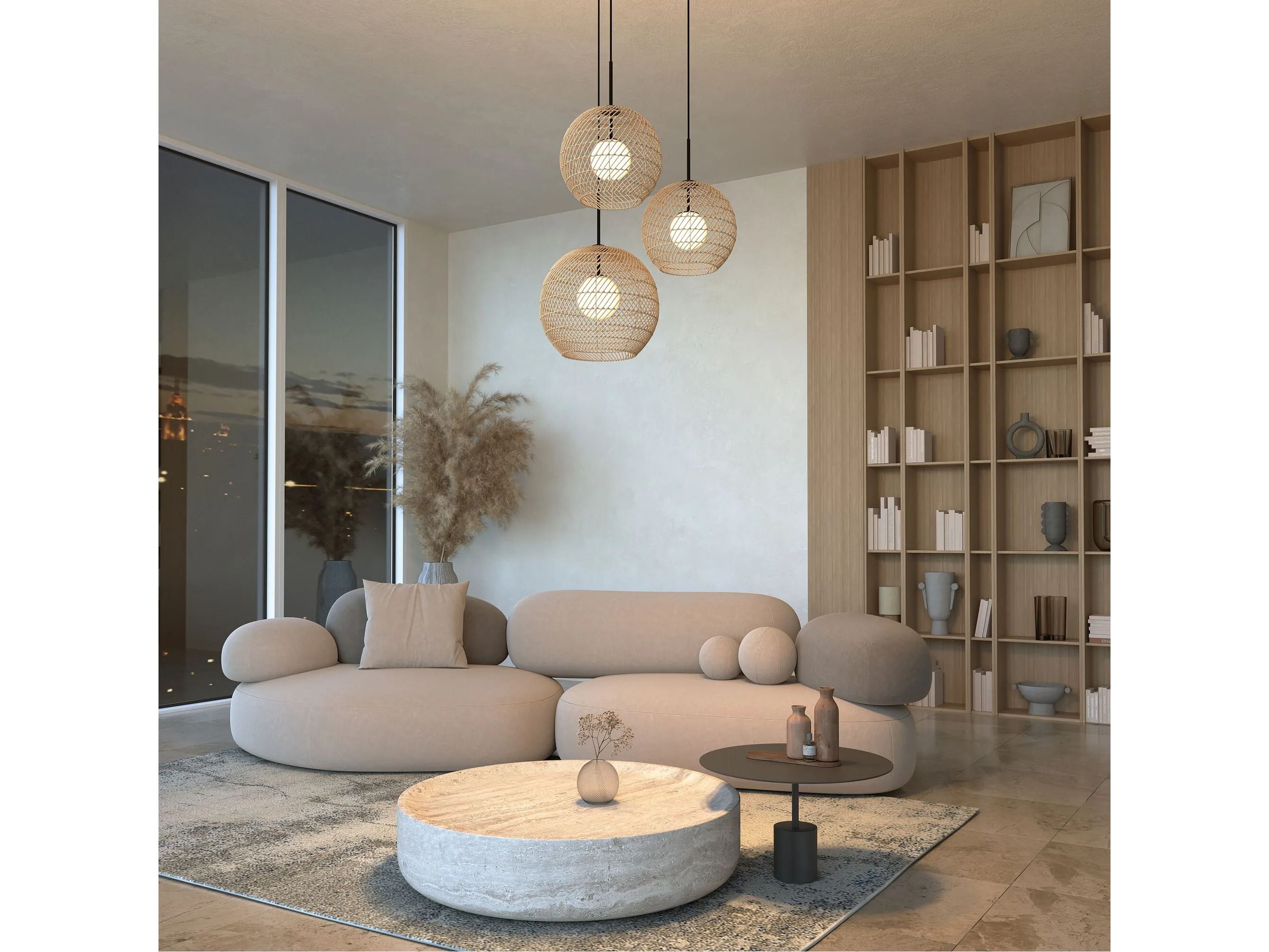 Плетеный подвесной светильник Maytoni Тростник ARCH-00091322 - Вид №2