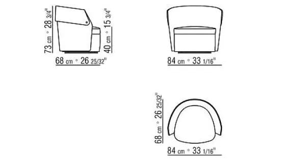 Вращающееся кресло с подлокотниками Flexform Оззи ARCH-00135268 - Вид №8