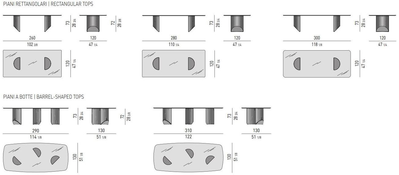 Minotti Прямоугольный стеклянный стол Wedge sun-id-1429362 - Вид №3