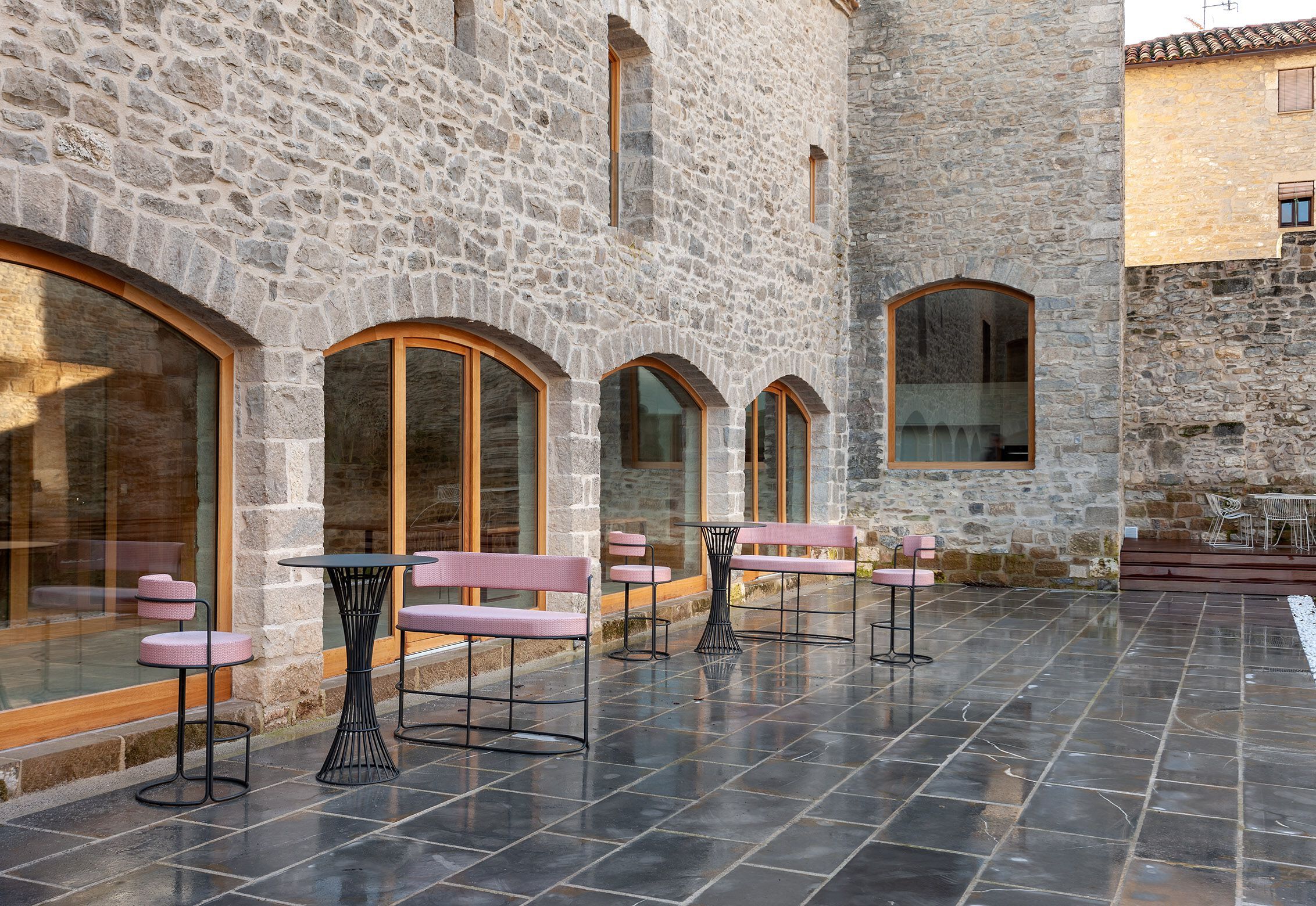 Стальной высокий садовый стул со спинкой iSimar Paradiso ARCH-00089697 - Вид №2