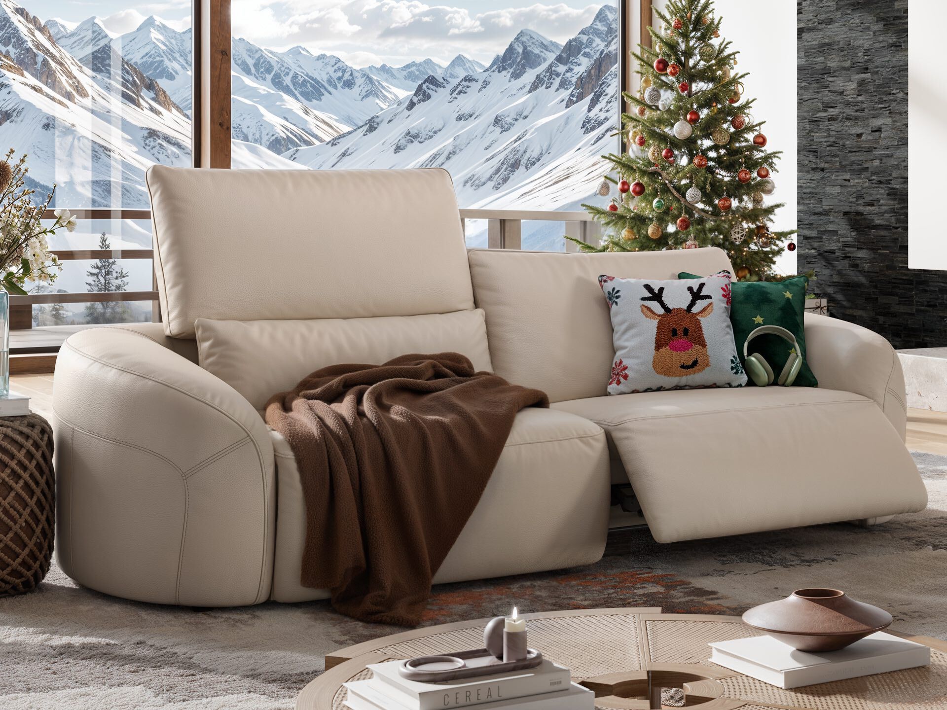 3-местный кожаный диван Sofanella Санкт-Мориц ARCH-00064979 - Вид №2