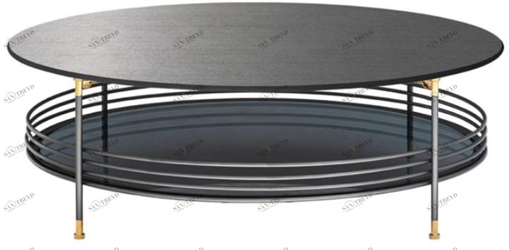 HC28 Cosmo Круглый деревянный журнальный столик с вещевым ящиком  41c014 / 41c015 