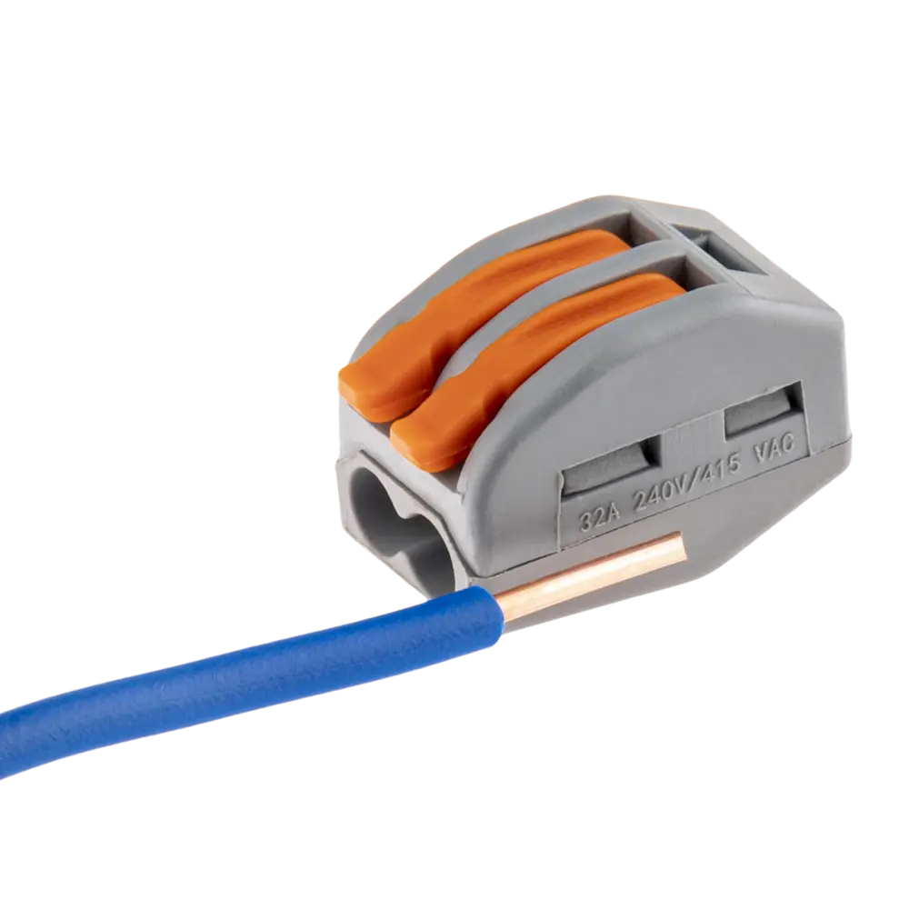 84746775 Клеммы соединительные монтажные с рычажком Duwi СМК 222-412 2-проводные 4мм² серые 20шт 26621 1 STLM-1112320  - Вид №5