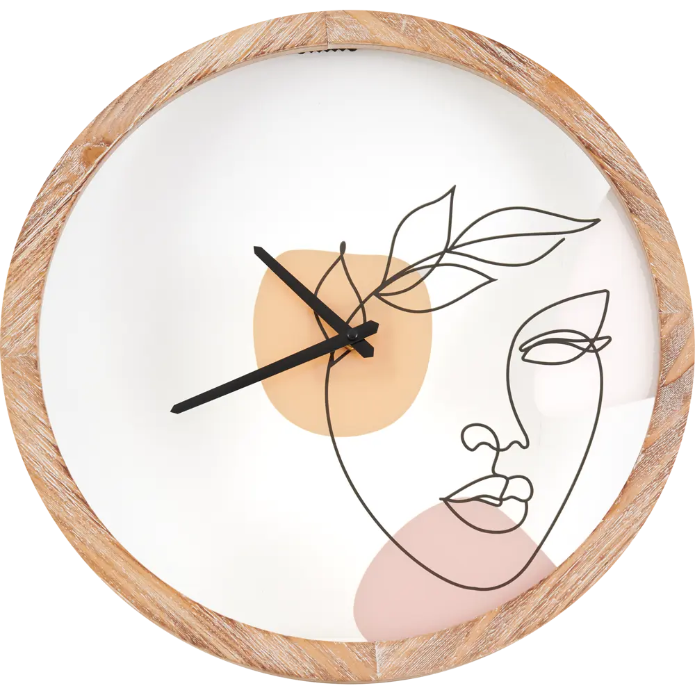 Часы настенные Dream River Девушка круглые МДФ цвет коричнево-белый ø45 см STLM-2149216