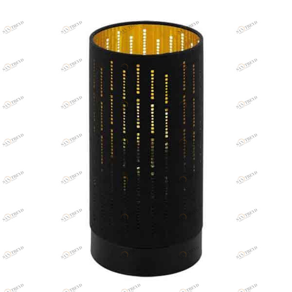 Настольная лампа черная резная в виде цилиндра Varillas 98314 EGLO КОЛОННА 00-3834741 Черный 