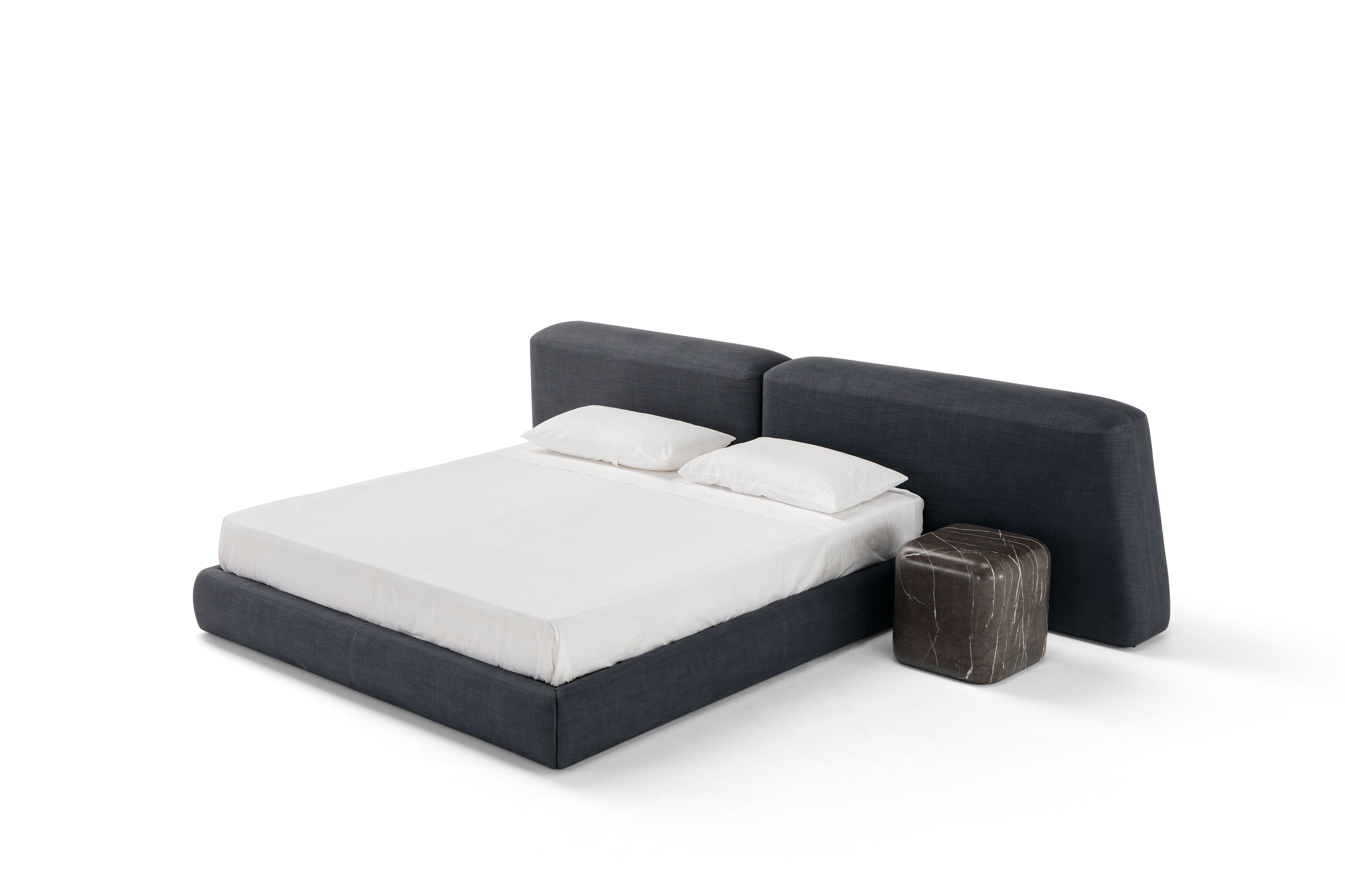 Двуспальная кровать из ткани с мягким изголовьем Amura ARCH-00109749 - Вид №5