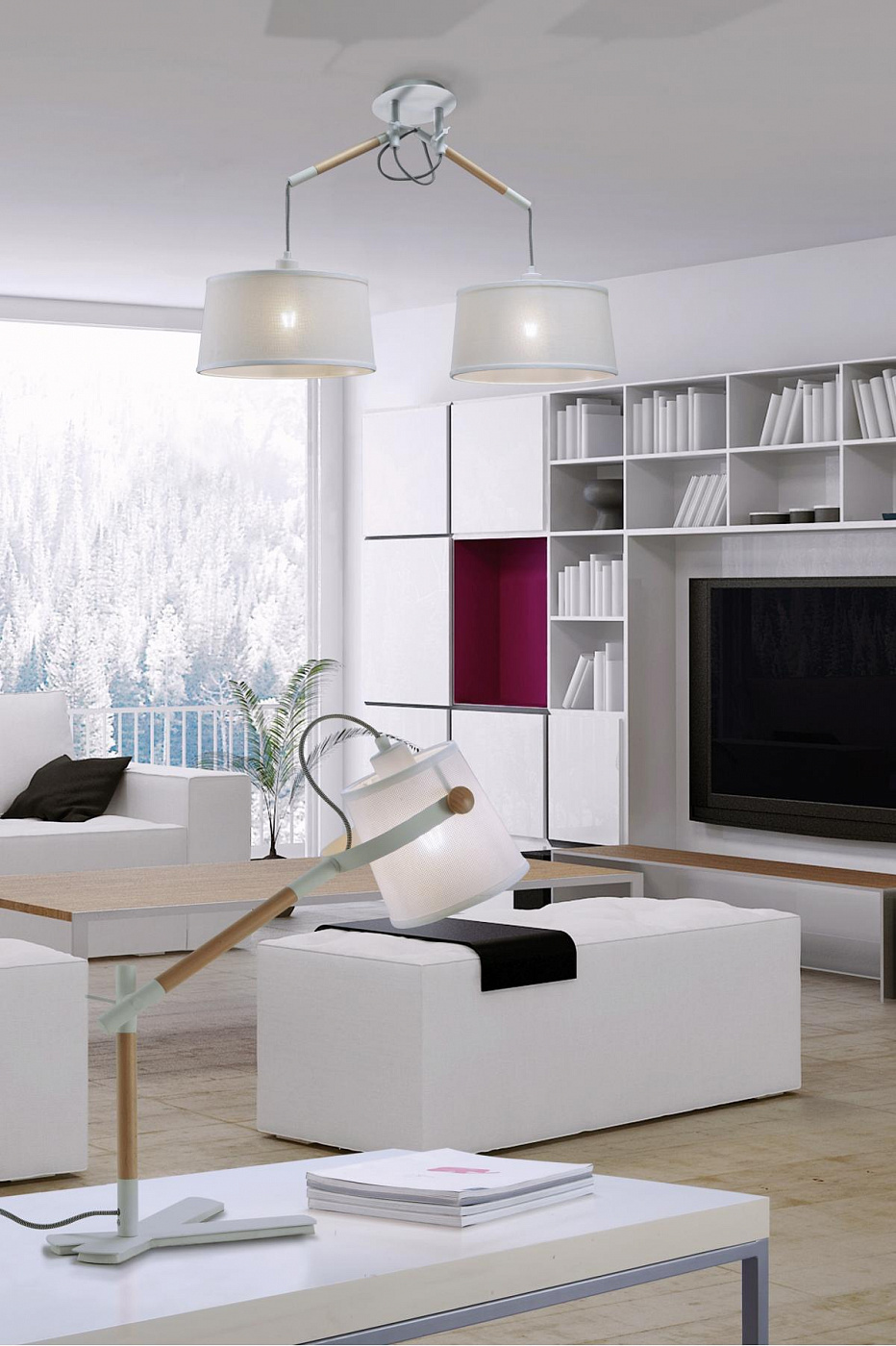 086286 Настольная лампа белая Mantra Nordica - Вид №5