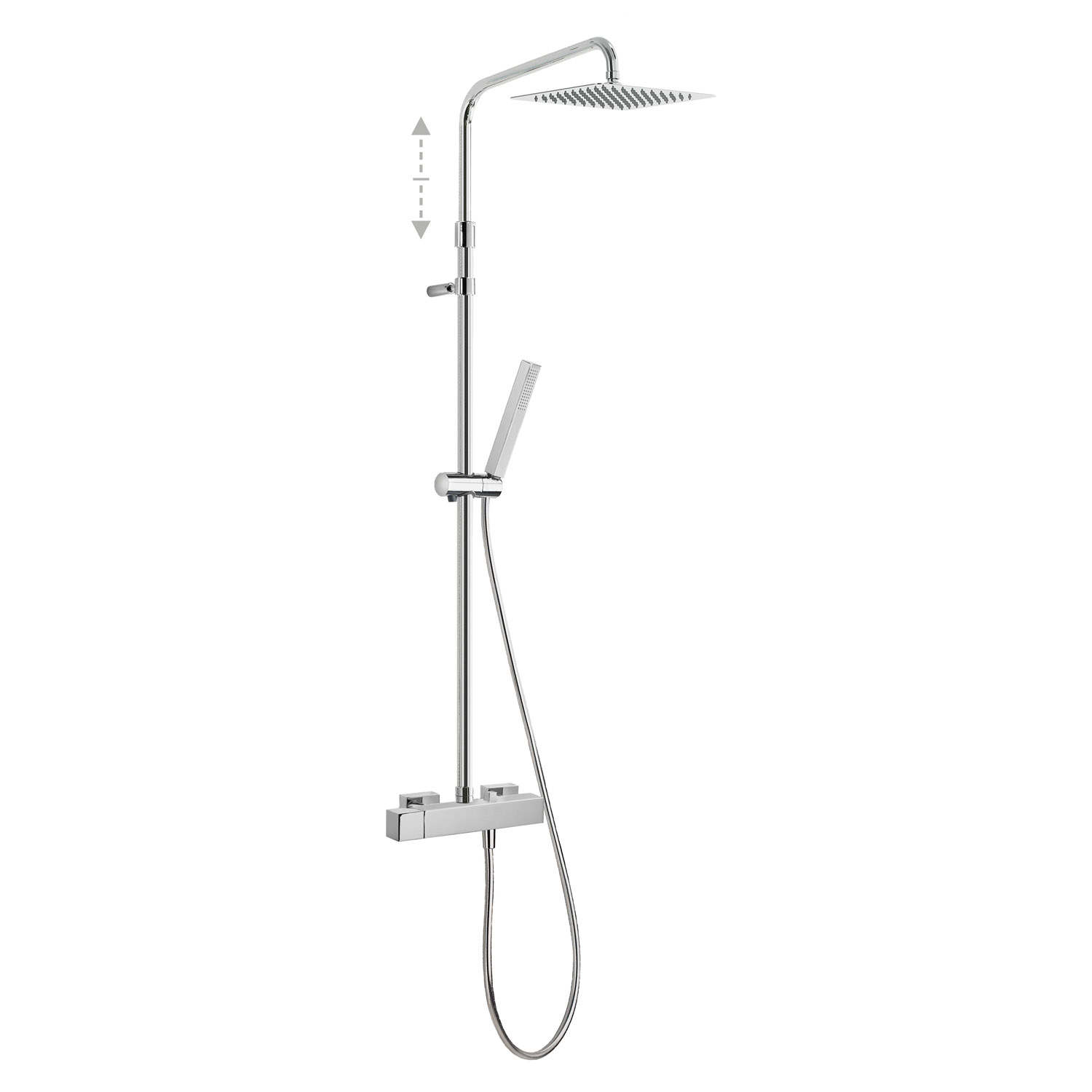 Двухходовой настенный смеситель для душа CUADRO с одной ручкой -00719701 TRES 