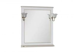 Зеркало Aquanet Валенса 80 белый краколет/золото