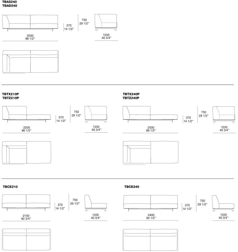 Poliform Модульный угловой диван из ткани Tribeca sun-id-1438797 - Вид №5