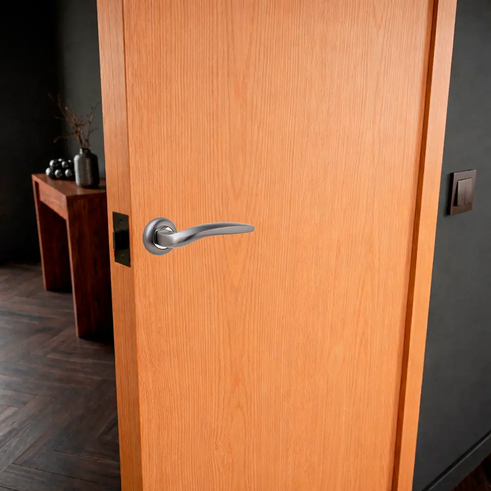 Дверная ручка на розетке Armex H-14009-A без запирания цвет графит STLM-2057955 - Вид №6