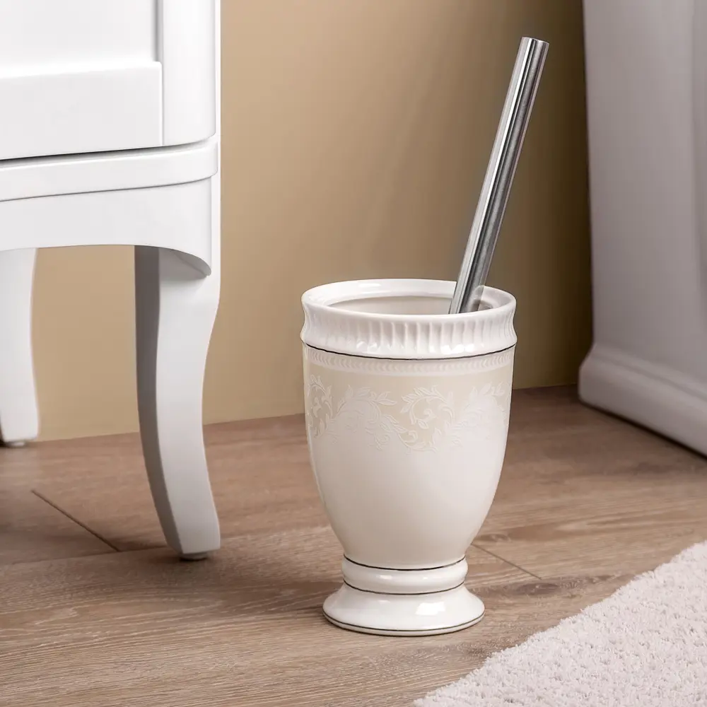 Ёршик для унитаза напольный Verran Wess Elegance керамика цвет белый STLM-2194334 - Вид №2