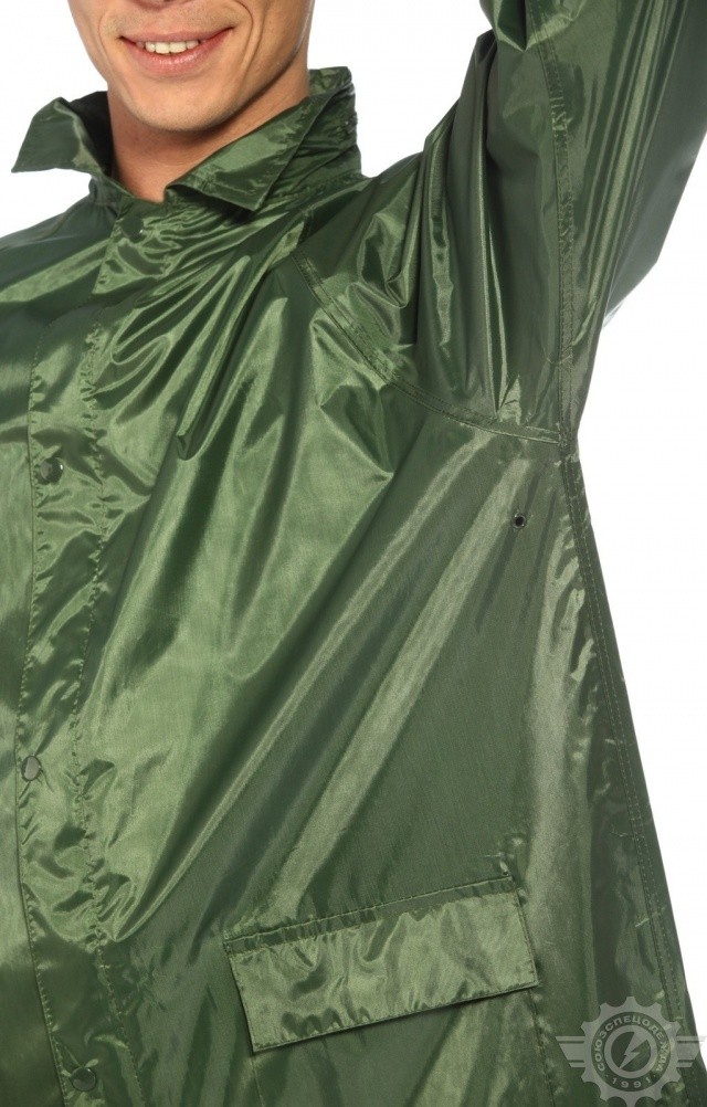 5041816 Плащ Альбатрос влагозащитный ЛАЙТ М зеленый  Непромокаемая спецодежда  размер XXL  - Вид №9