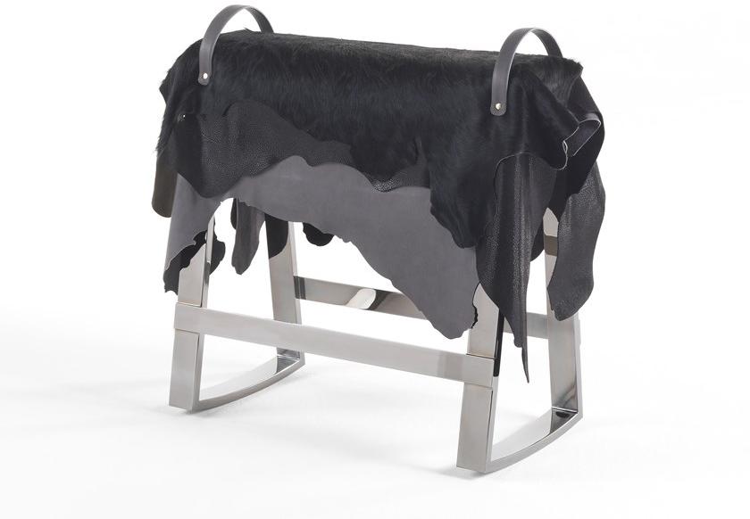 JCP UNIVERSE Кресло-качалка из нубука и пони sun-id-1480748 - Вид №1