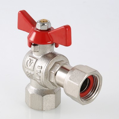 VT.266.N.0404 Кран шаровой угловой с накидной гайкой и внутренней резьбой Valtec 1/2" х 1/2"  - Вид №1