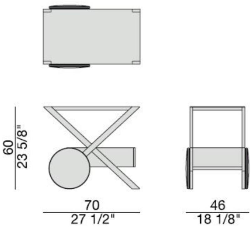 Porada Тележка для еды из грецких орехов Iron sun-id-1390954 - Вид №2