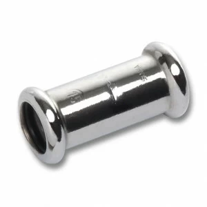 11627012 SANHA 16270 пресс-фитинг, медь, муфта ВПр-ВПр, хром. 12 мм