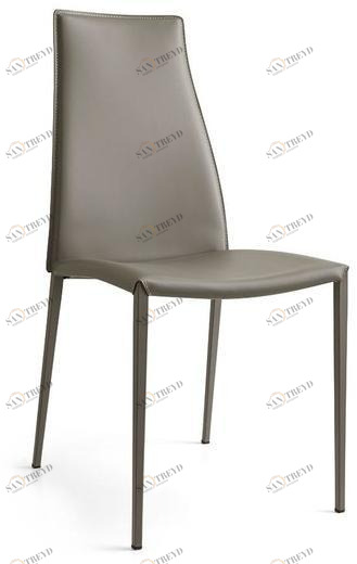 Calligaris Стул из регенерированной кожи с высокой спинкой  Cs/1452 