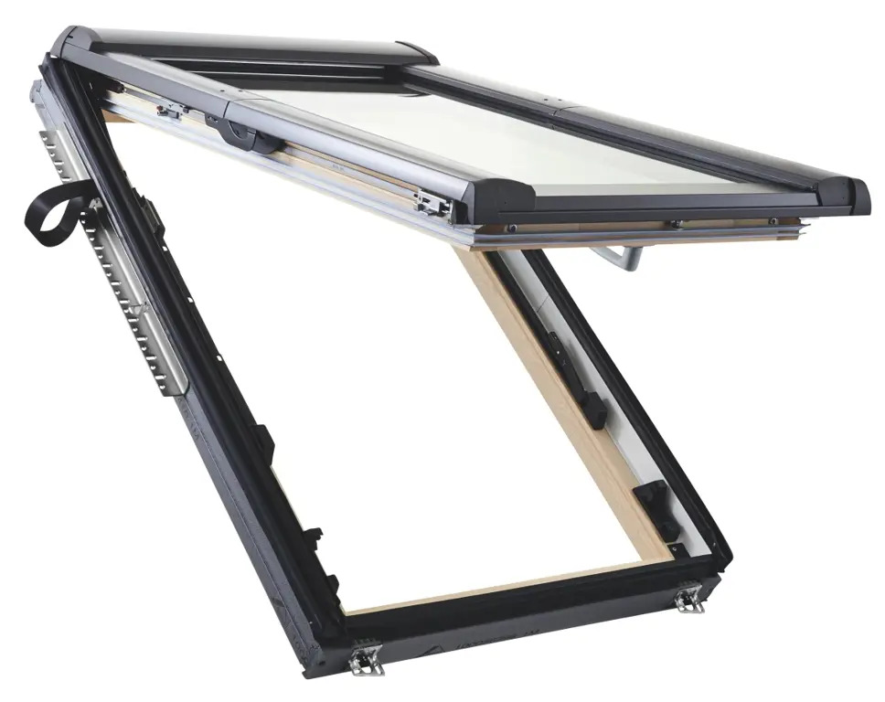 90797336 Мансардное окно деревянное утепленное Roto Designo 118x74см двухкамерный STLM-0904037