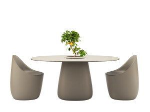 Овальный стол HPL