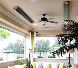 Электрический радиатор / плита для наружного и большого внутреннего пространства с низким уровнем освещенности