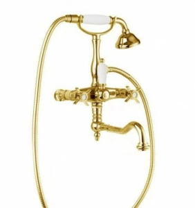 Смеситель для ванны с поворотным изливом с ручным душем, шлангом 150 см CEZARES LORD-VDF-03/24-Bi